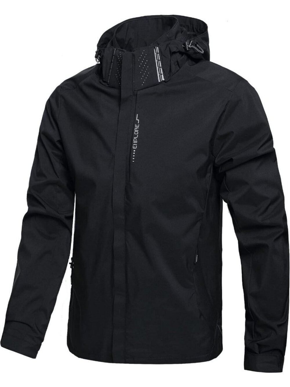 Men's Lightweight Waterproof Hooded Rain Jacket - Outdoor Windbreaker for Hiking